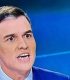 Pedro Sánchez con la cara desencajada
