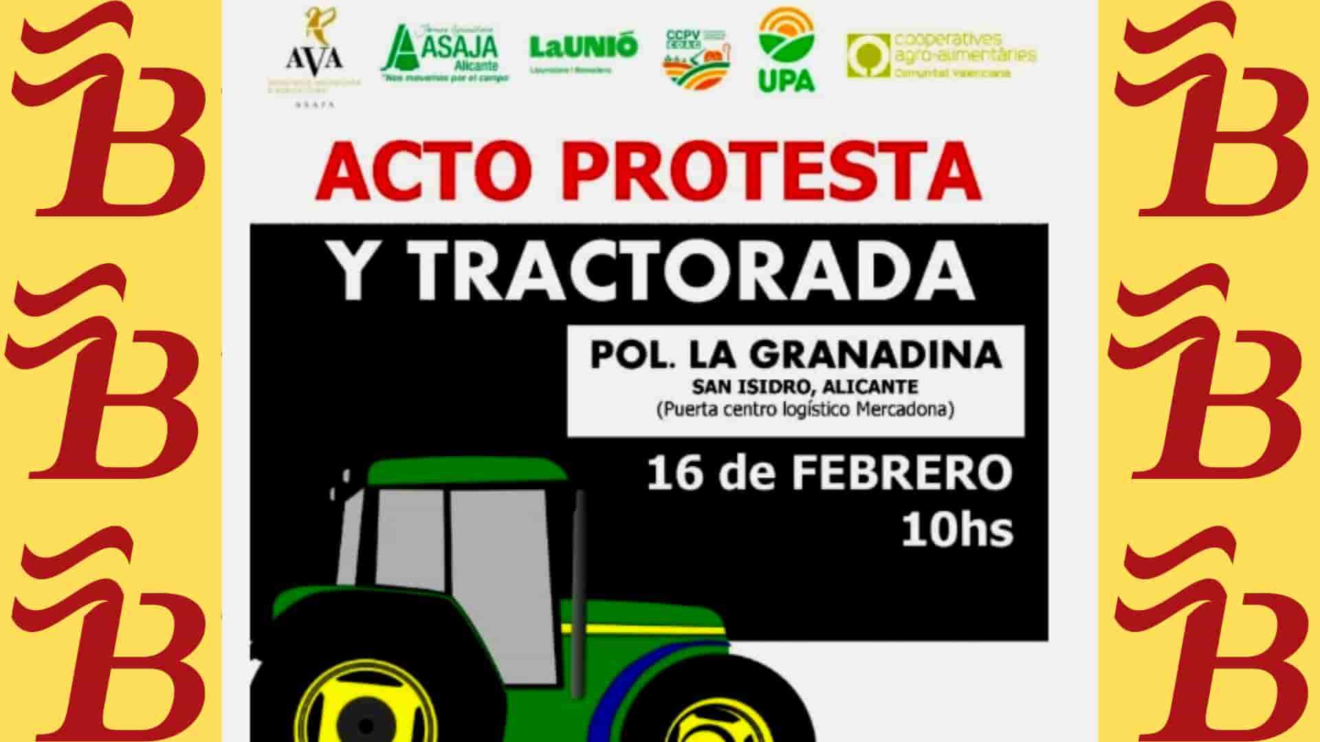Las OPAs valencianas cortarán con dos tractoradas las autovías de Murcia y Madrid