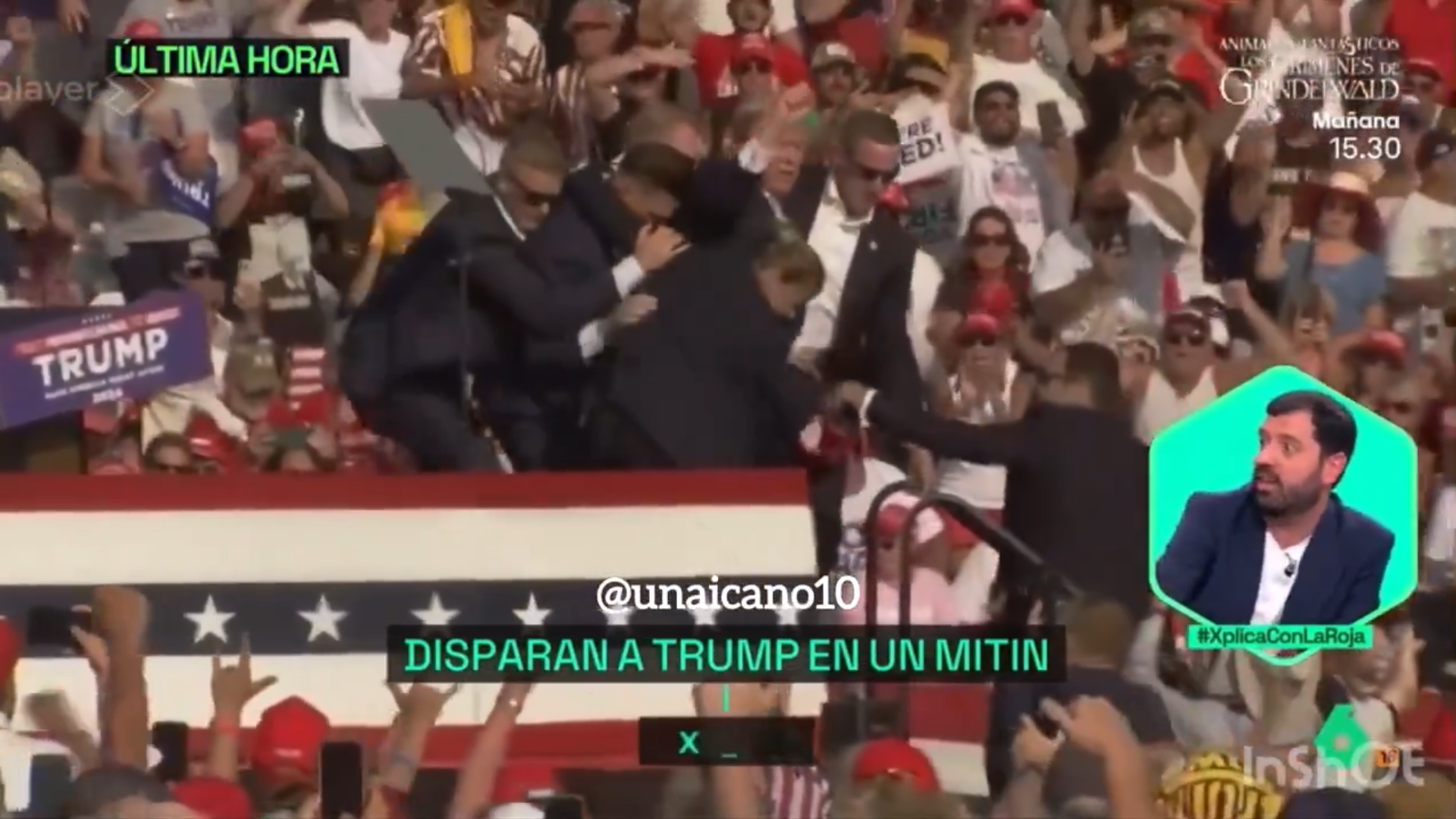 La Sexta lamenta el intento de asesinato de Donald Trump ya que «le beneficia electoralmente»