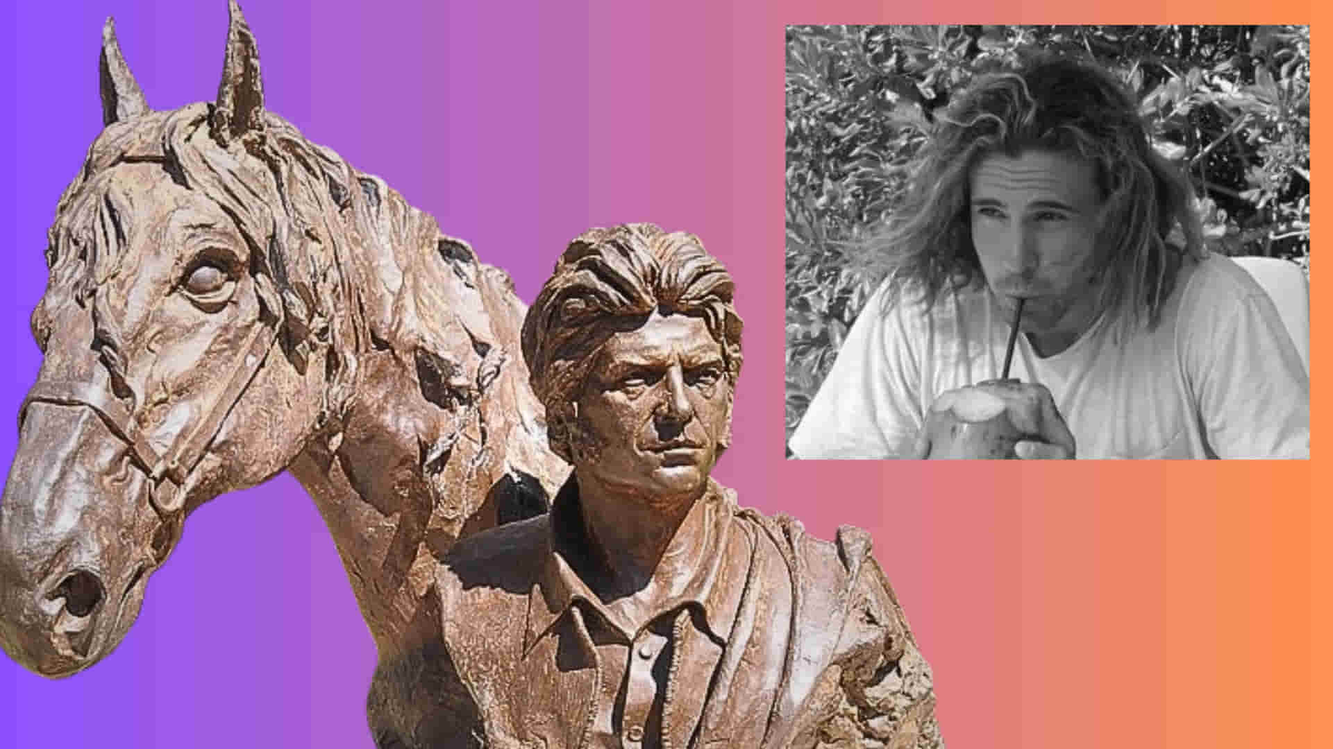 Estatua del actor Sancho Gracia y foto de su nieto, Daniel Sancho Estatua del actor Sancho Gracia y foto de su nieto, Daniel Sancho