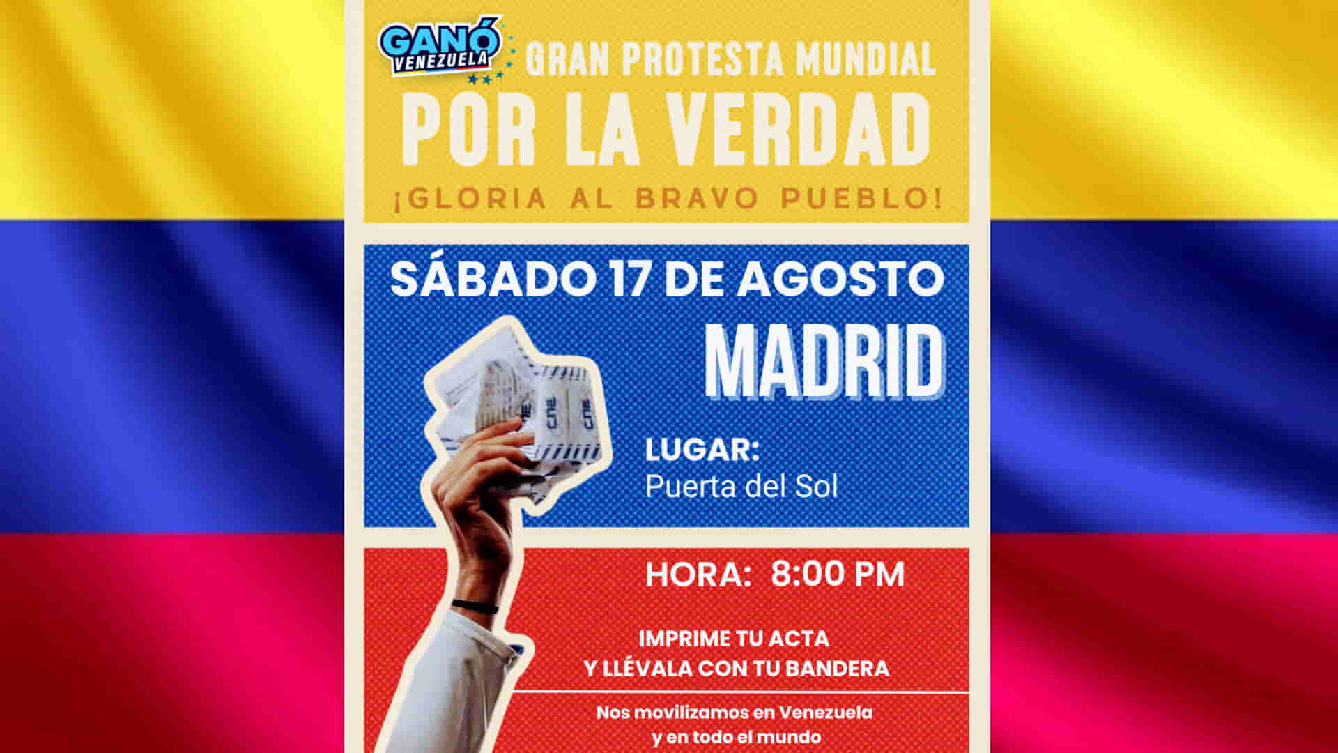 Dónde manifestarse este sábado por la libertad de Venezuela y contra el narcosocialismo criminal de Maduro