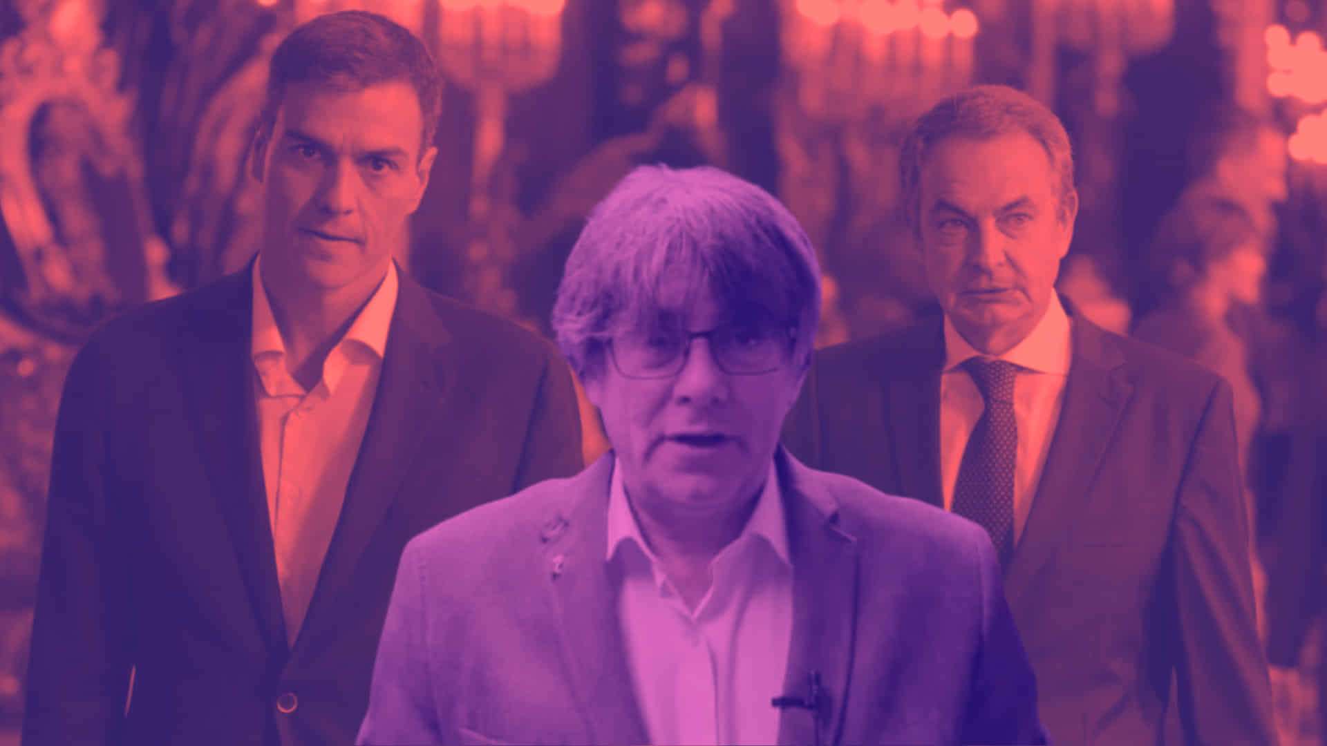 Sánchez envía a Zapatero a Suiza para negociar con el fugitivo Puigdemont