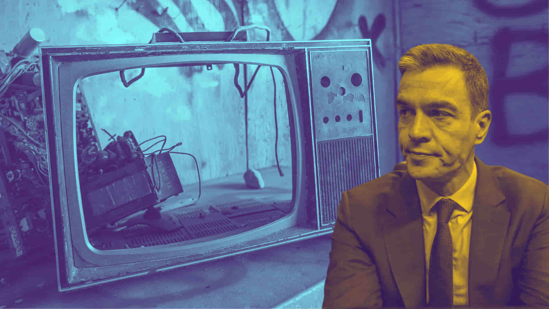 Sánchez y un televisor roto