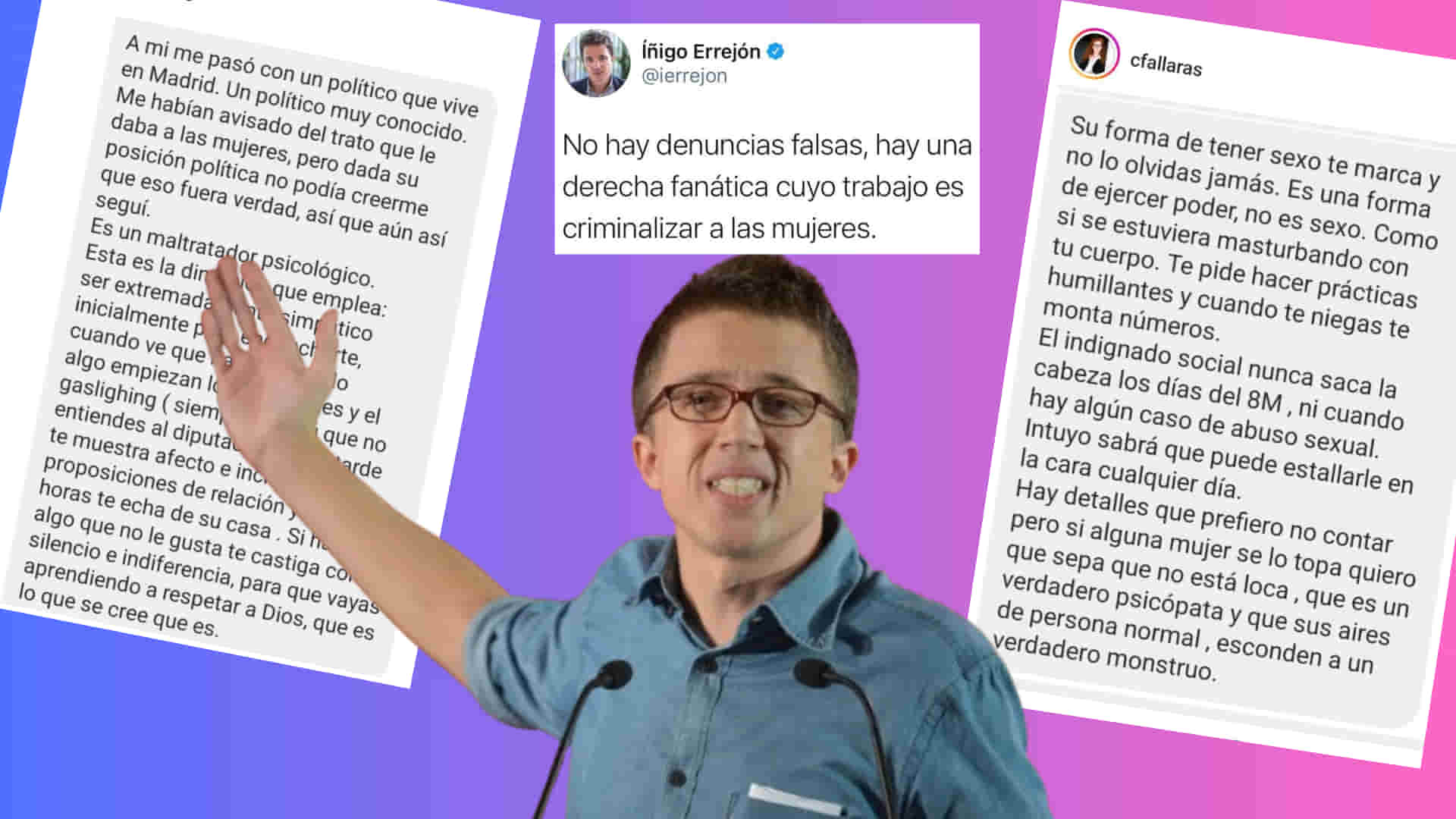 Errejón dimite tras divulgarse en redes sociales acusaciones por violencia machista y trato degradante a las mujeres