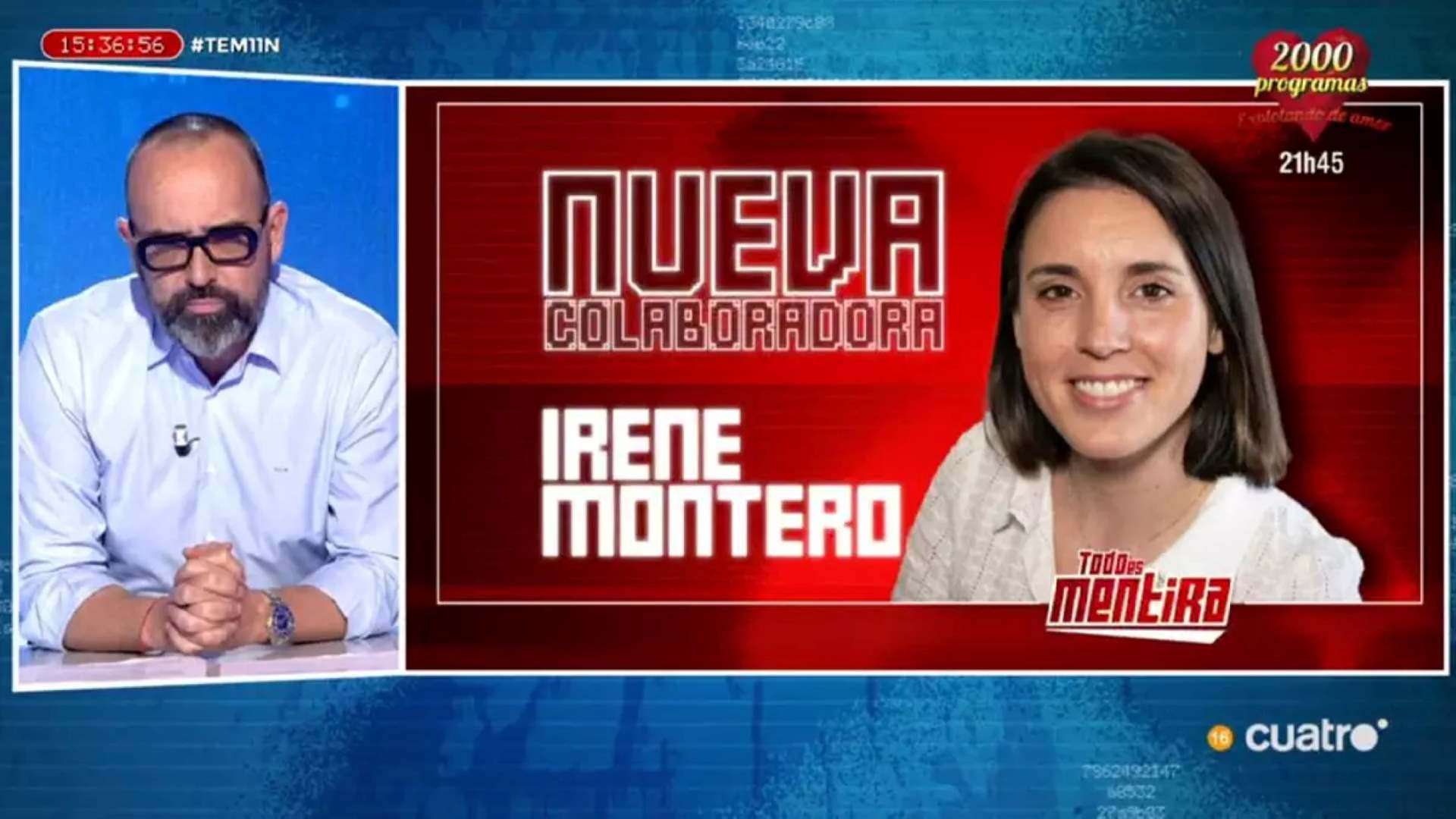 Irene Montero participará en Todo es mentira/Mediaset