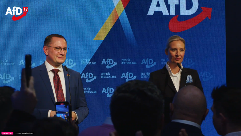 AfD alcanza el 39% de los votos en Turingia y supera a todos los partidos del gobierno regional