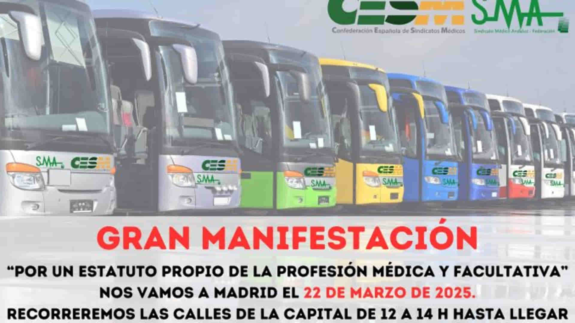 CESM y SMA convocan una manifestación contra el Estatuto Marco de Sanidad