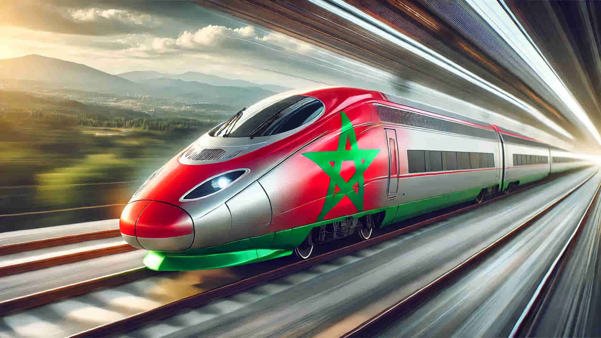 imagen de IA de un tren marroquí imagen de IA de un tren marroquí de alta velocidad