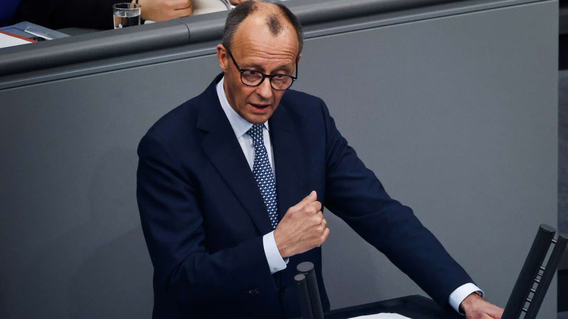 Friedrich Merz en el parlamento