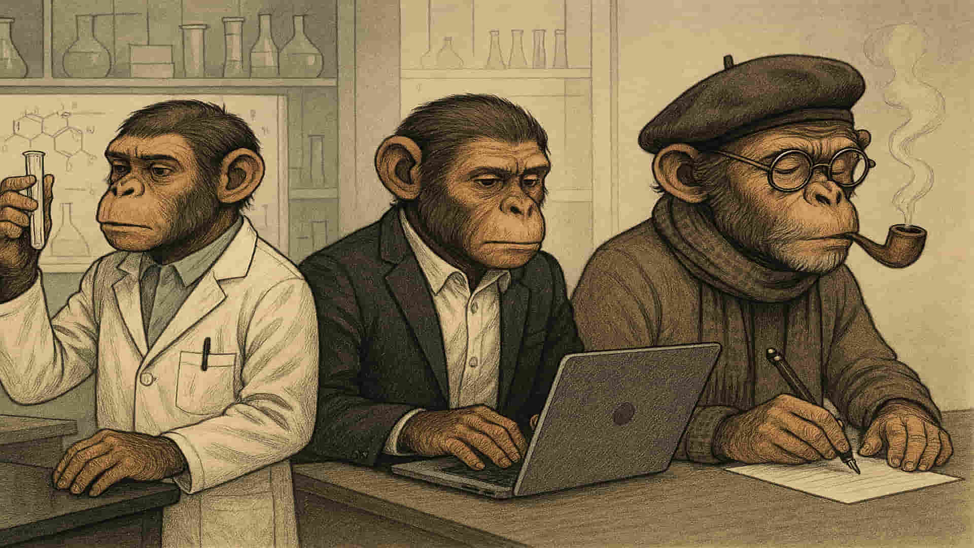 imagen de IA de tres monos sabios