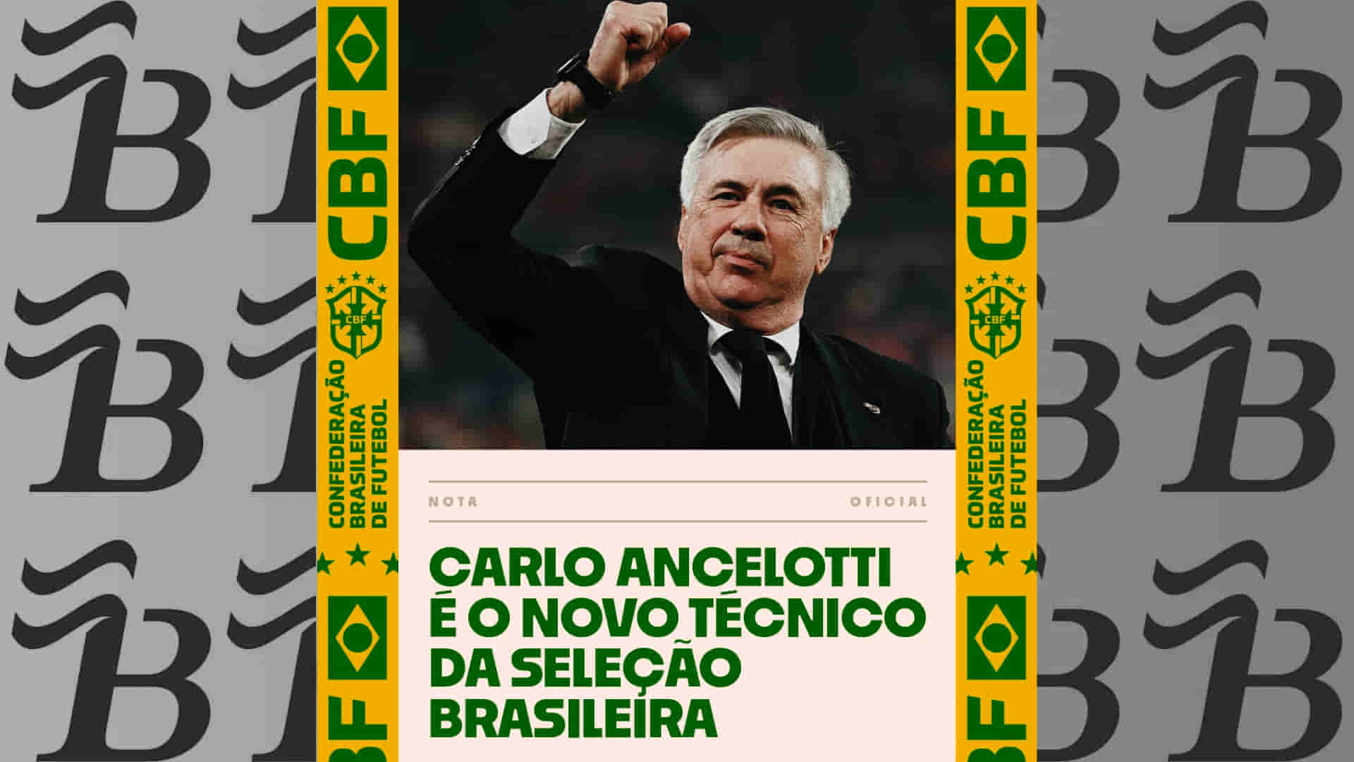 Anuncio de la Federación Brasileña con Ancelotti Anuncio de la Federación Brasileña con Ancelotti