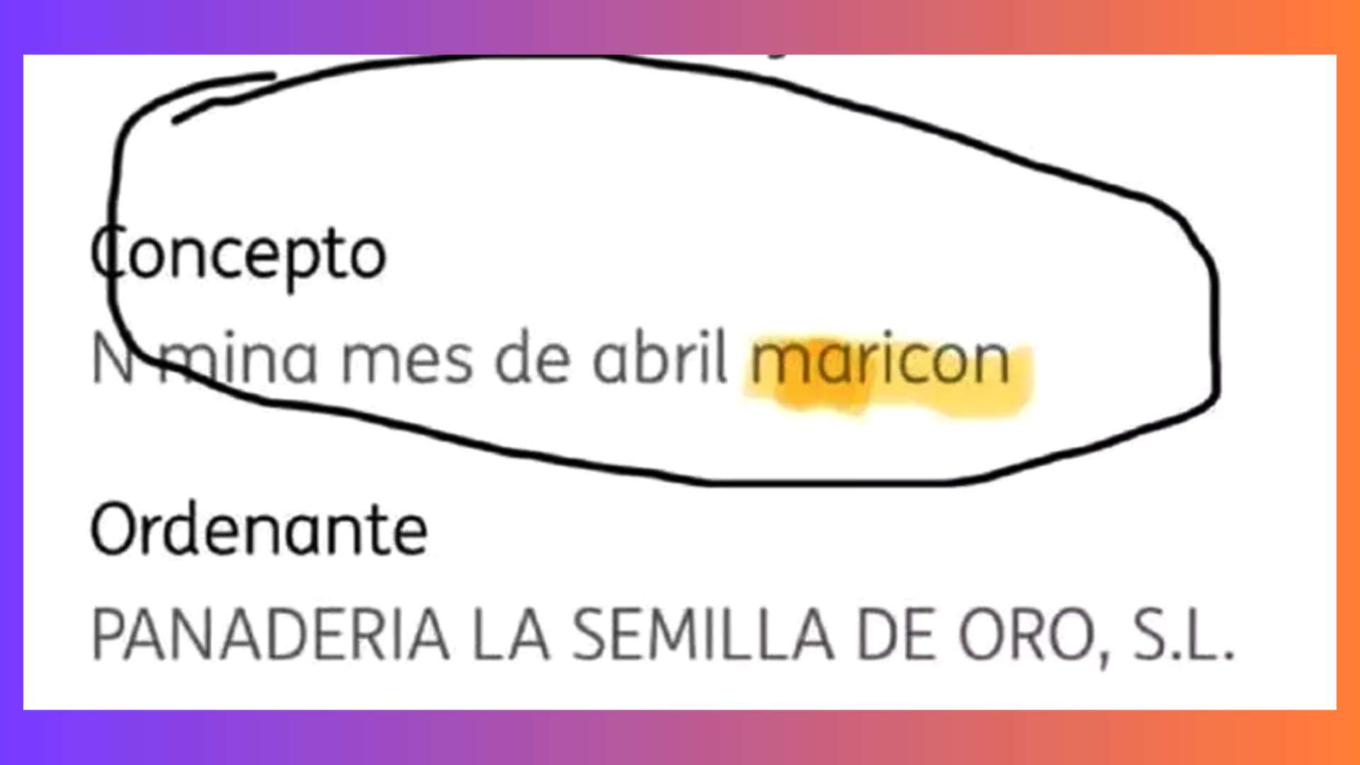 Nómina de panadería