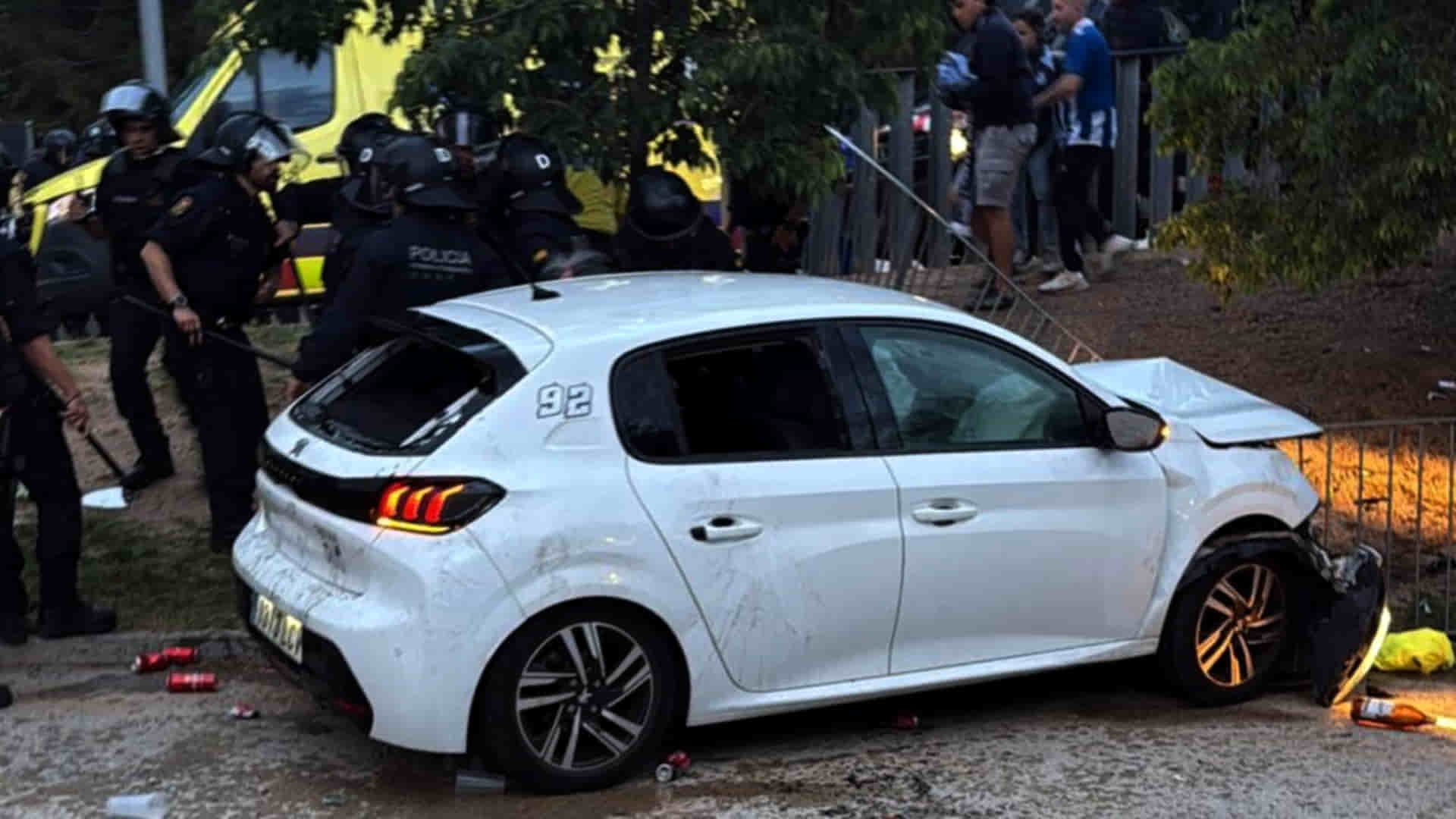 Atropello múltiple en Cornellá antes del partido Espanyol-Barcelona