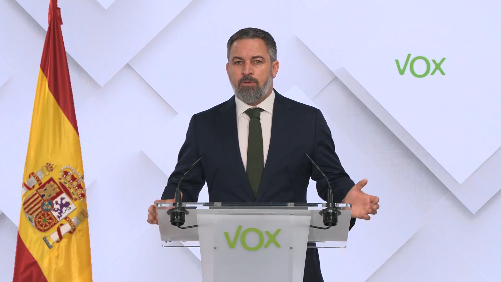 Abascal advierte que «las nuevas jugadas» de Sánchez para seguir en el poder son una amenaza para la nación