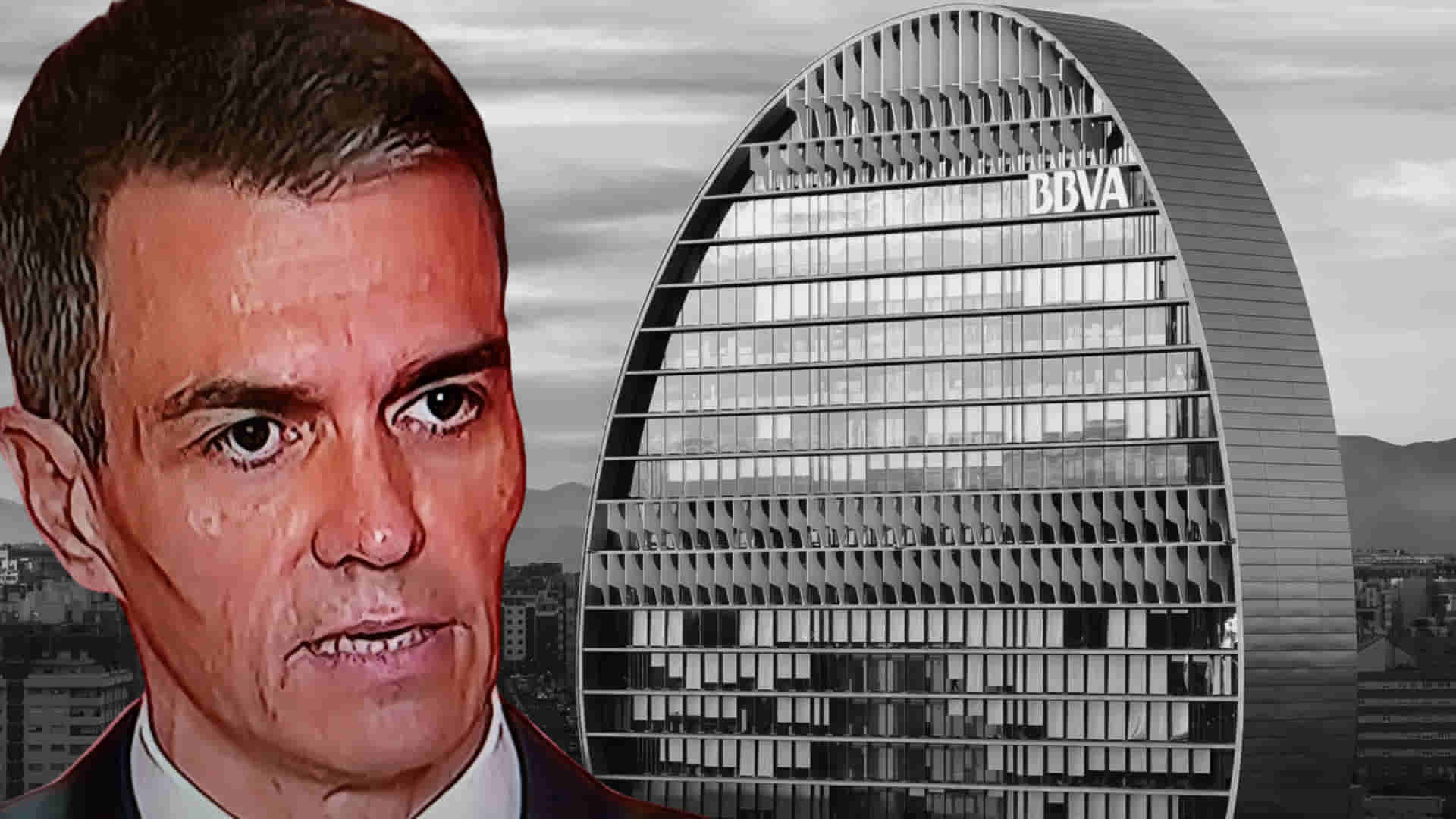 montaje de Sánchez y sede del BBVA