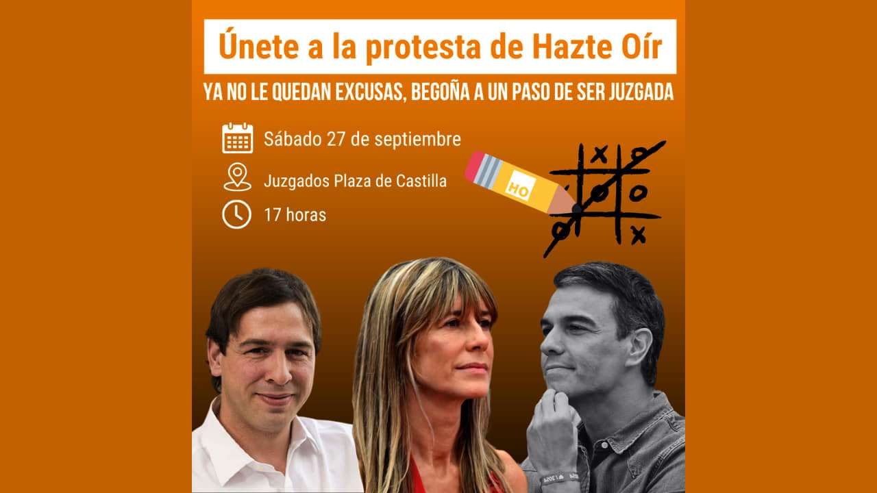 Hazte Oír convoca una concentración en Plaza de Castilla contra ‘El Corrupto’