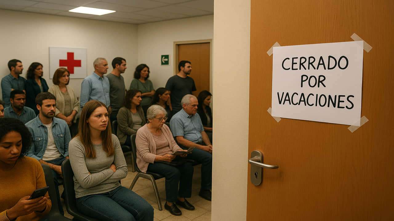 Imagen de IA de la sala de espera de un ambulatorio