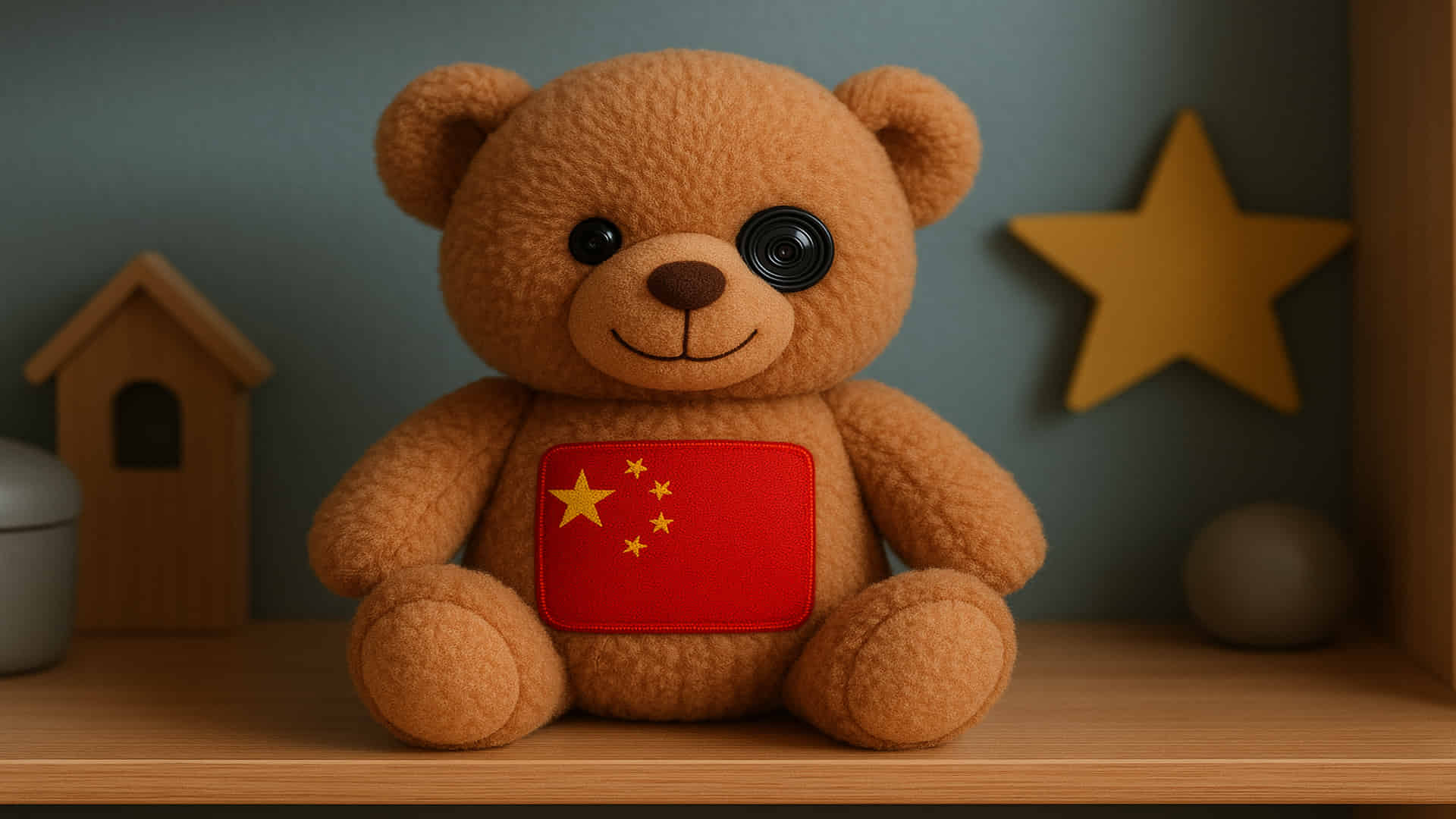 Imagen de IA de peluche espía