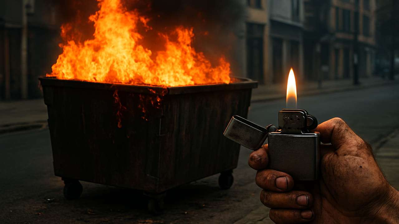 Imagen de IA de un incendio provocado