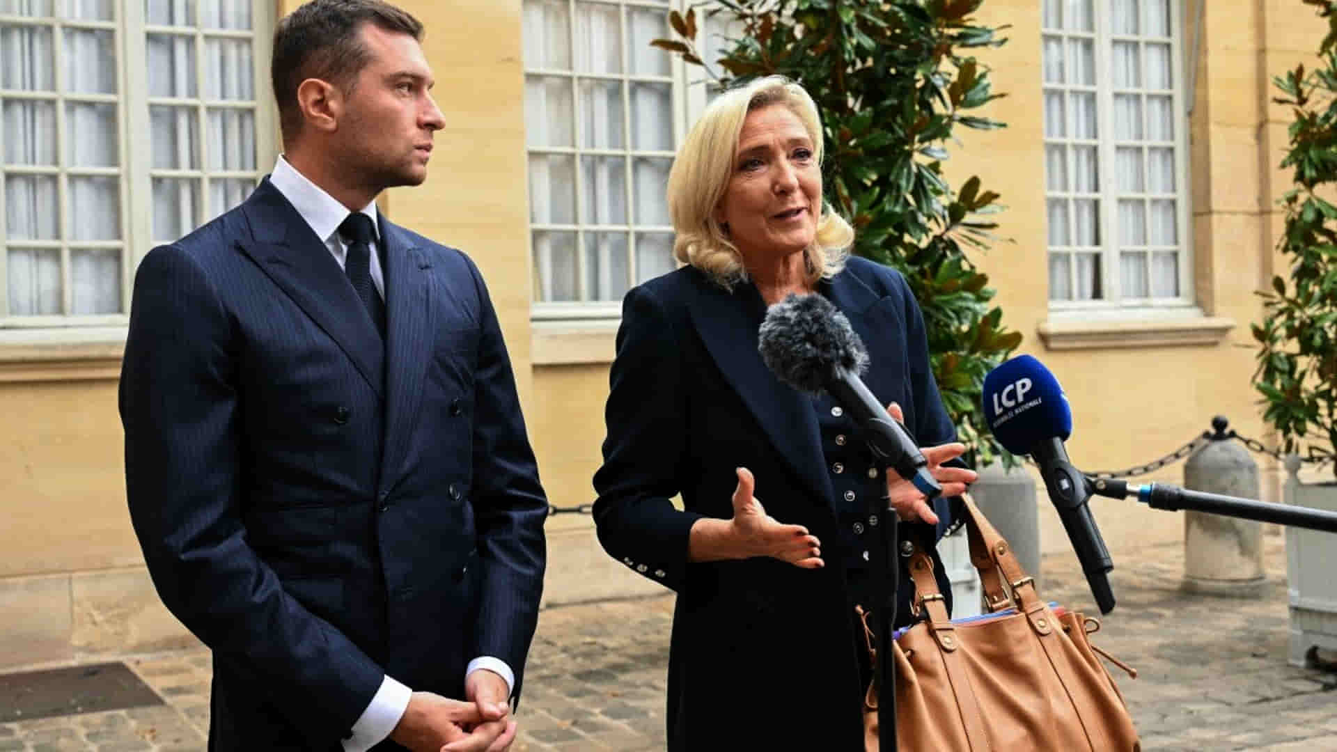 Jordan Bardella y Marine Le Pen
