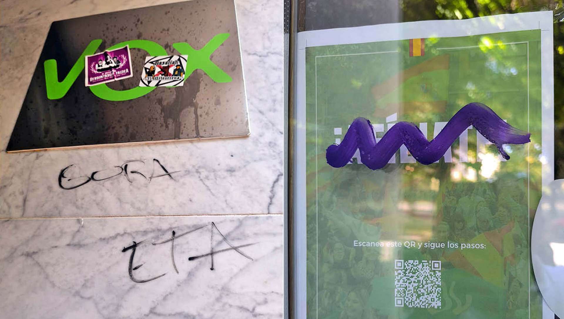 Vandalizan la sede en Vitoria/VOX