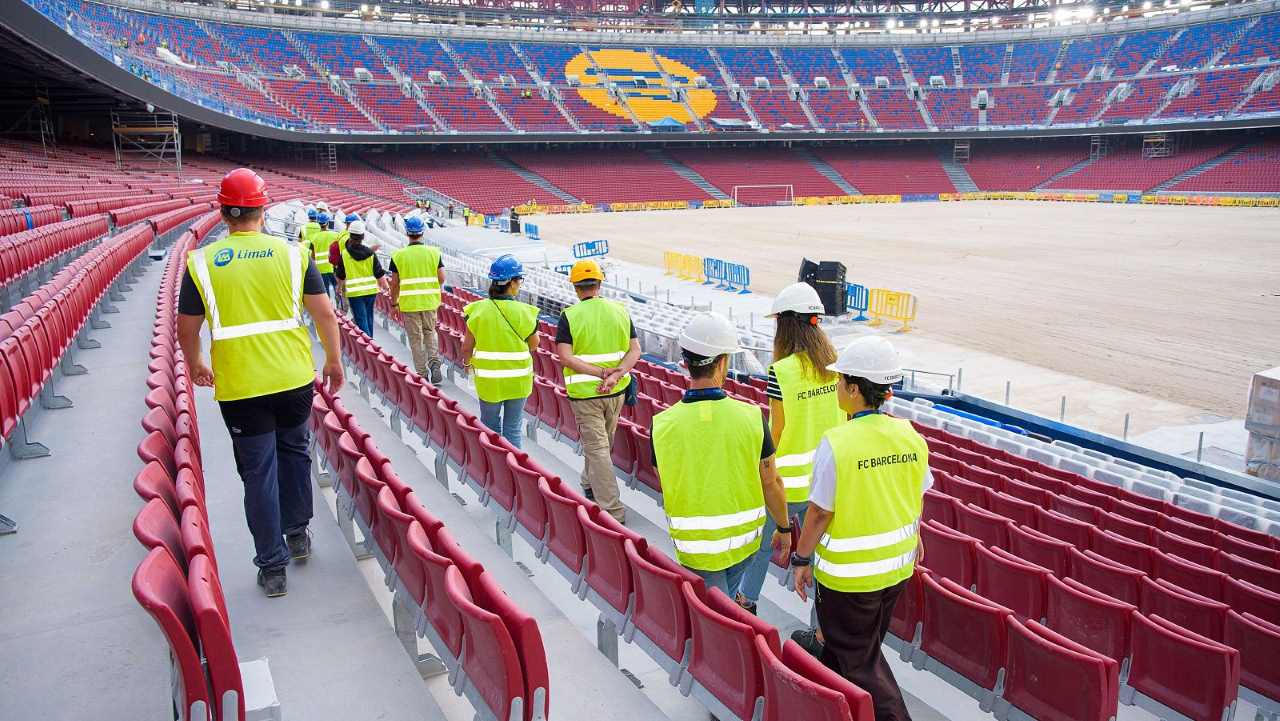 Siguen las obras en el Camp Nou/RTVE