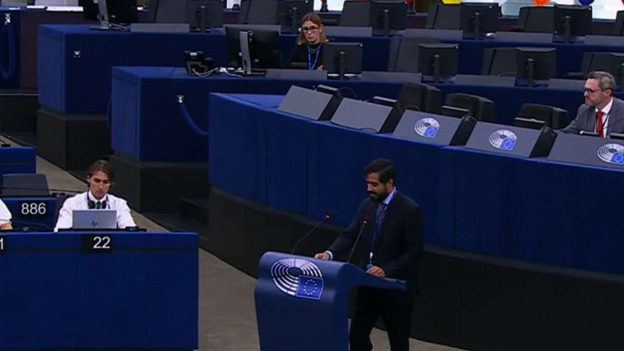 Alvise Pérez en la Eurocámara Alvise Pérez en la Eurocámara