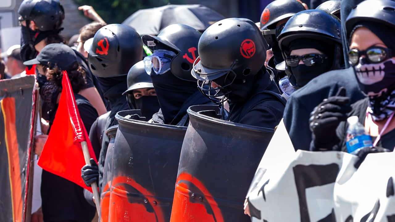 Manifestación de Antifa