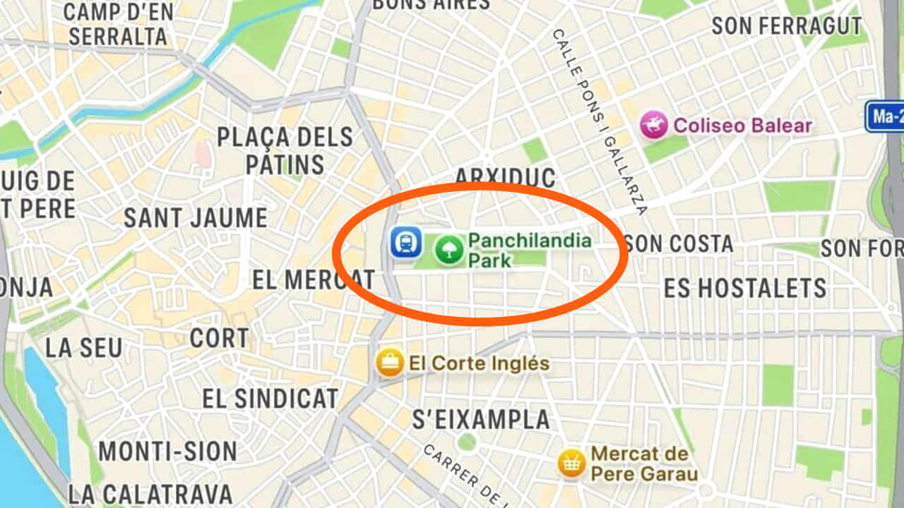 Mapa con 'Panchilandia Park'