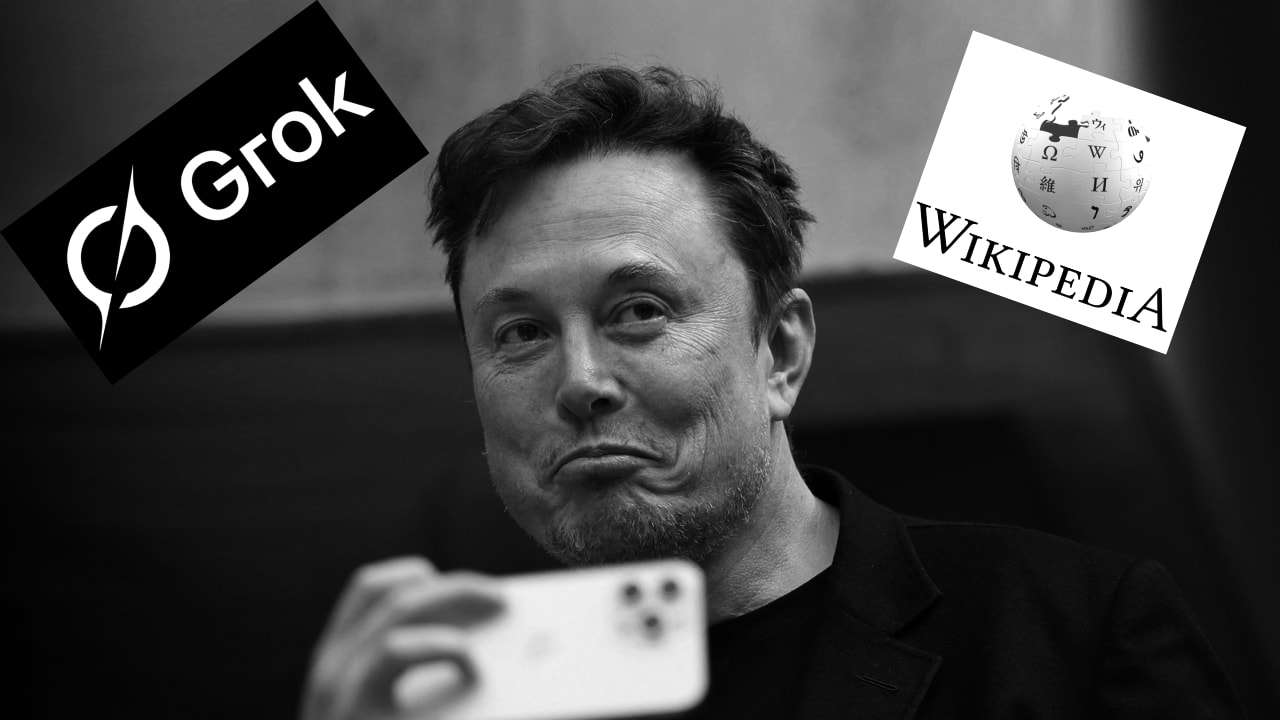 Montaje con foto de Elon Musk y logotipos