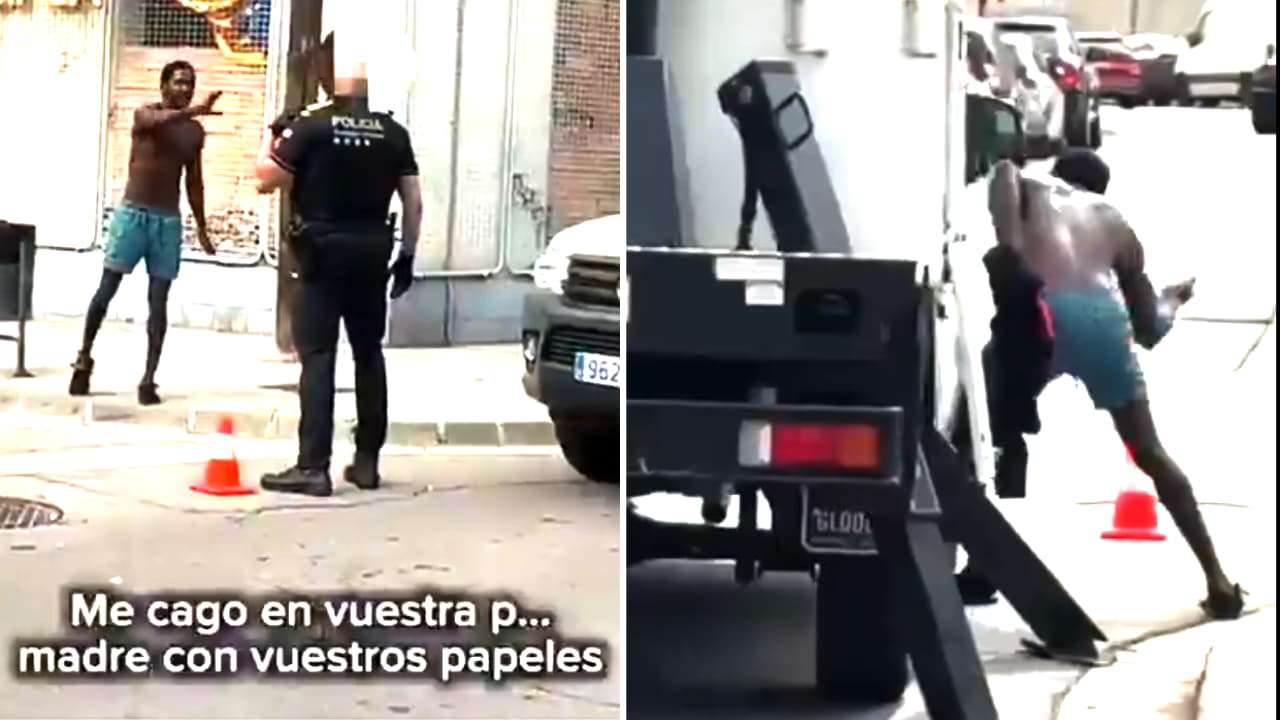 Badalona: detenido okupa subsahariano que vandalizó la grúa de operarios que cortaban la luz que tenía pinchada