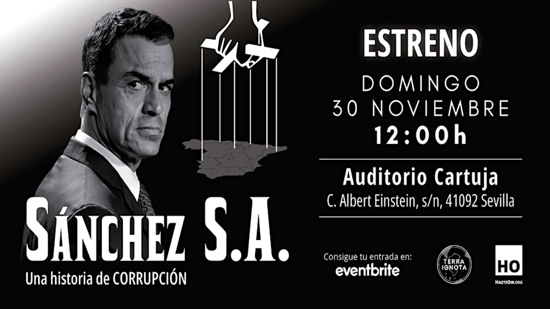 Hazte Oír estrena en Sevilla el documental ‘Sánchez S.A. Una historia de corrupción’