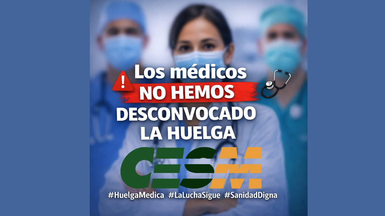 Cartel de la huelga de médicos