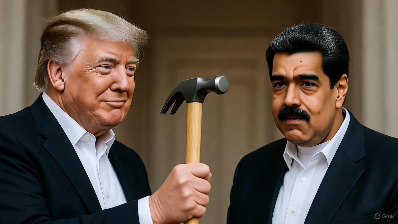 Trump frente a Maduro/imagen creada por IA