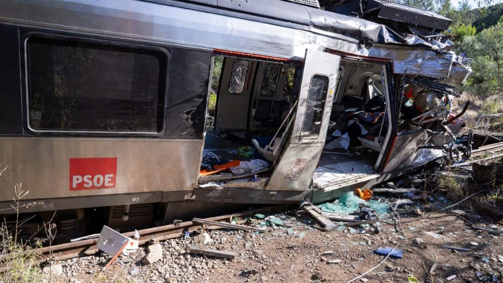 Tren accidentado del PSOE/Imagen creada con IA