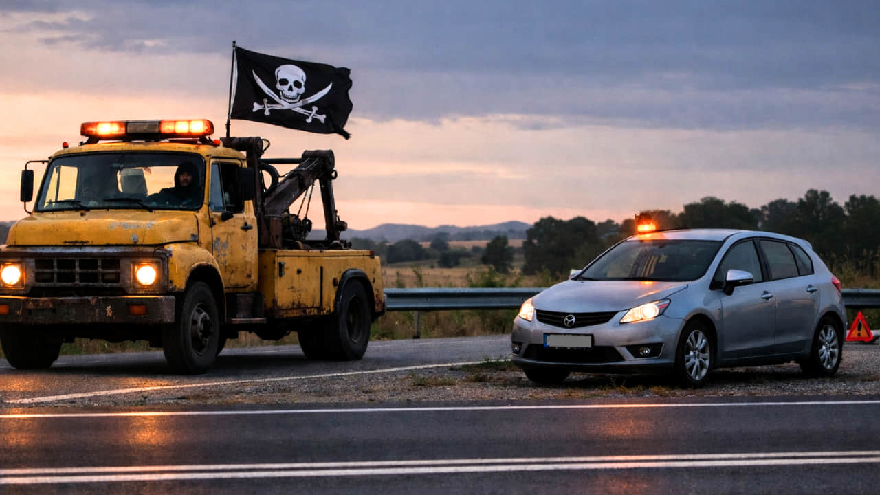 La baliza V16 dispara los timos de grúas pirata en las carreteras españolas