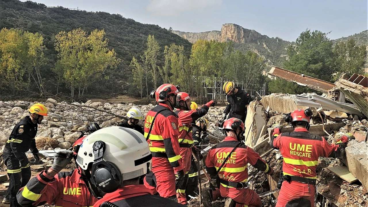 Miembros de la UME, días después de la tragedia/La Razón