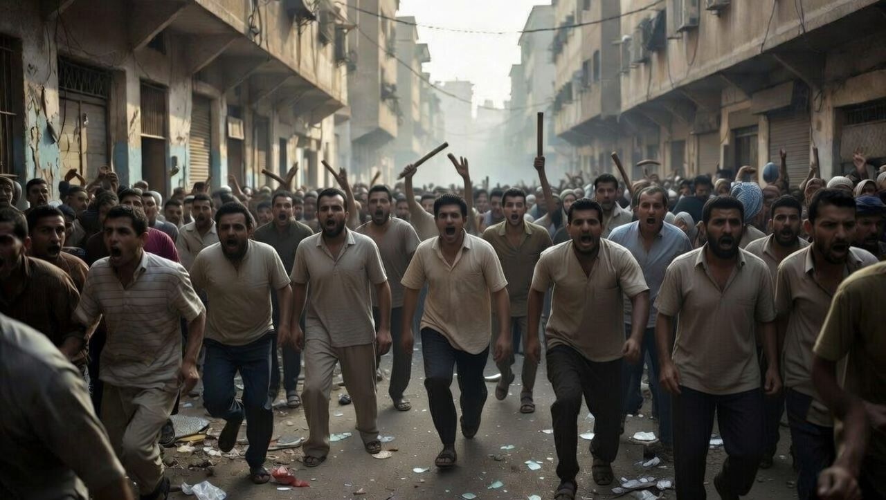 Horda de magrebíes/imagen creada por IA