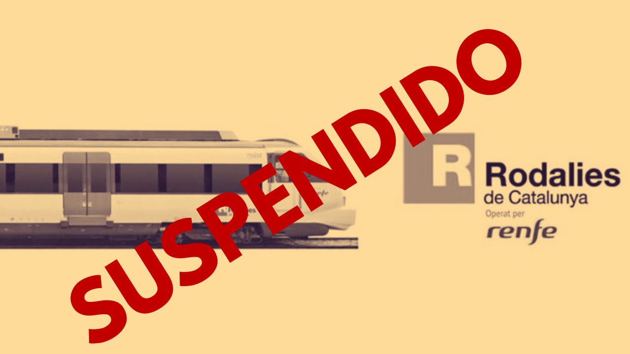 Con trenes en circulación, Renfe suspende el servicio de Rodalies de Cataluña