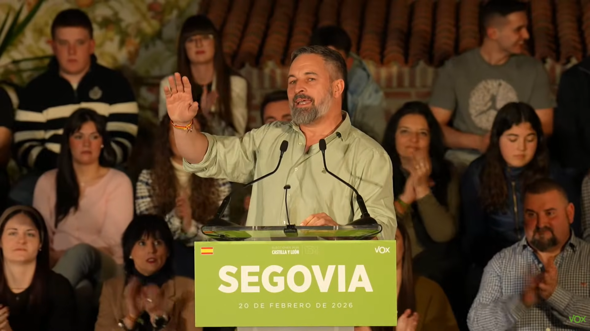 Santiago Abascal critica la «moderación» del PP en Segovia y reivindica a VOX como alternativa al bipartidismo