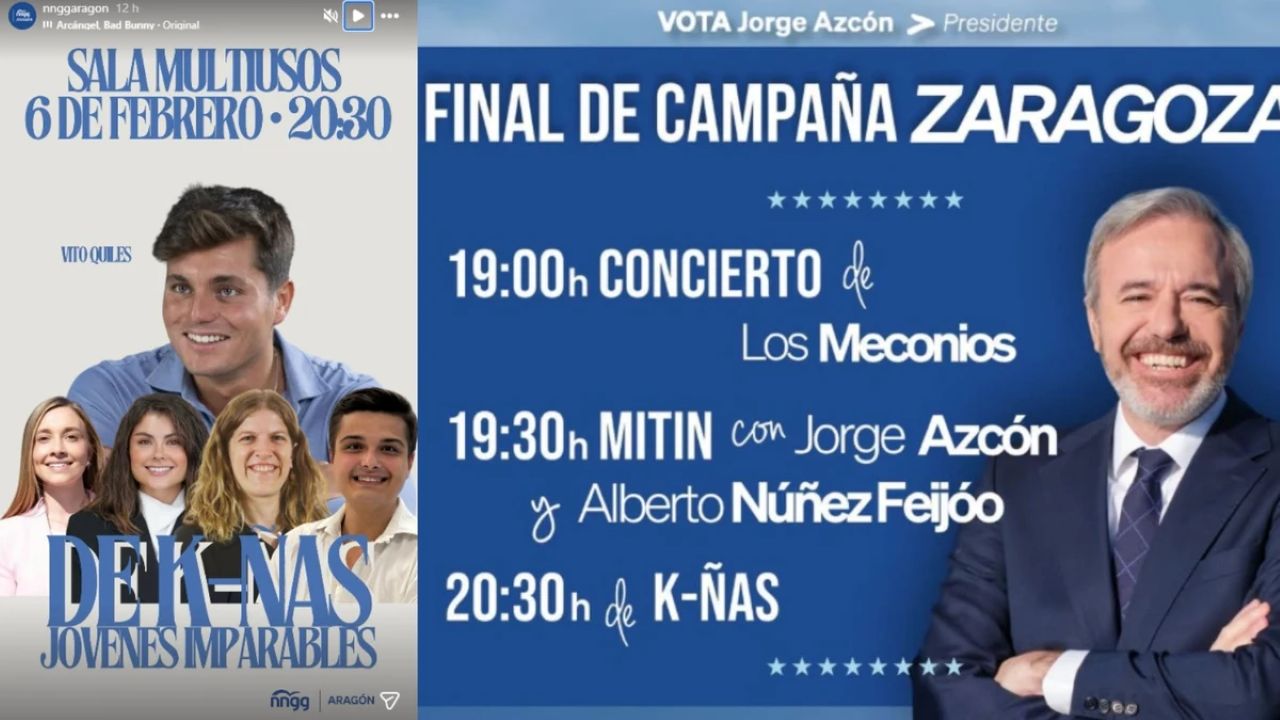 El PP ficha a Vito Quiles y Los Meconios para el cierre de campaña en Aragón