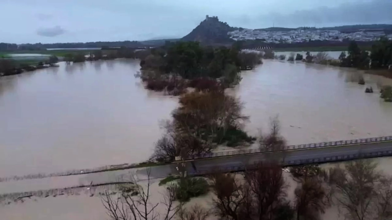 Córdoba durante el paso de la borrasca Marta