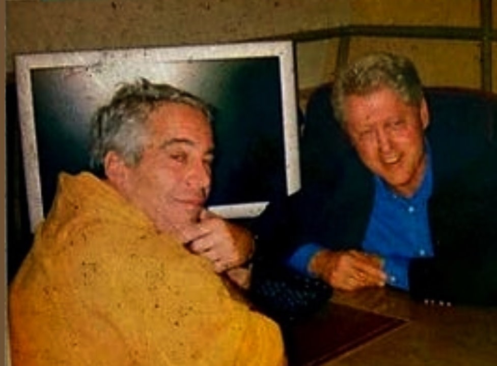 Foto original de Epstein y Clinton 