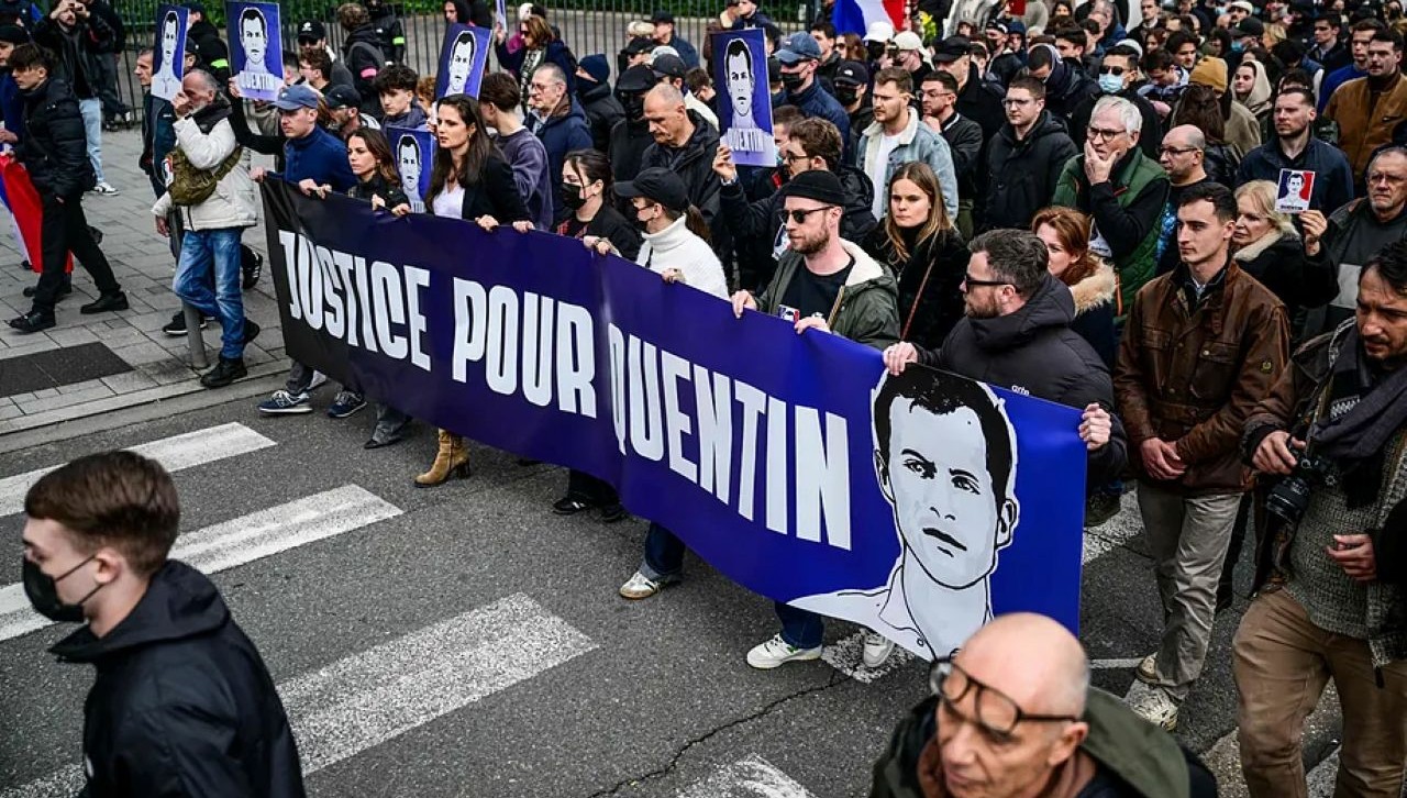 Miles de personas claman justicia en Lyon por el asesinato del patriota Quentin Deranque a manos de antifas