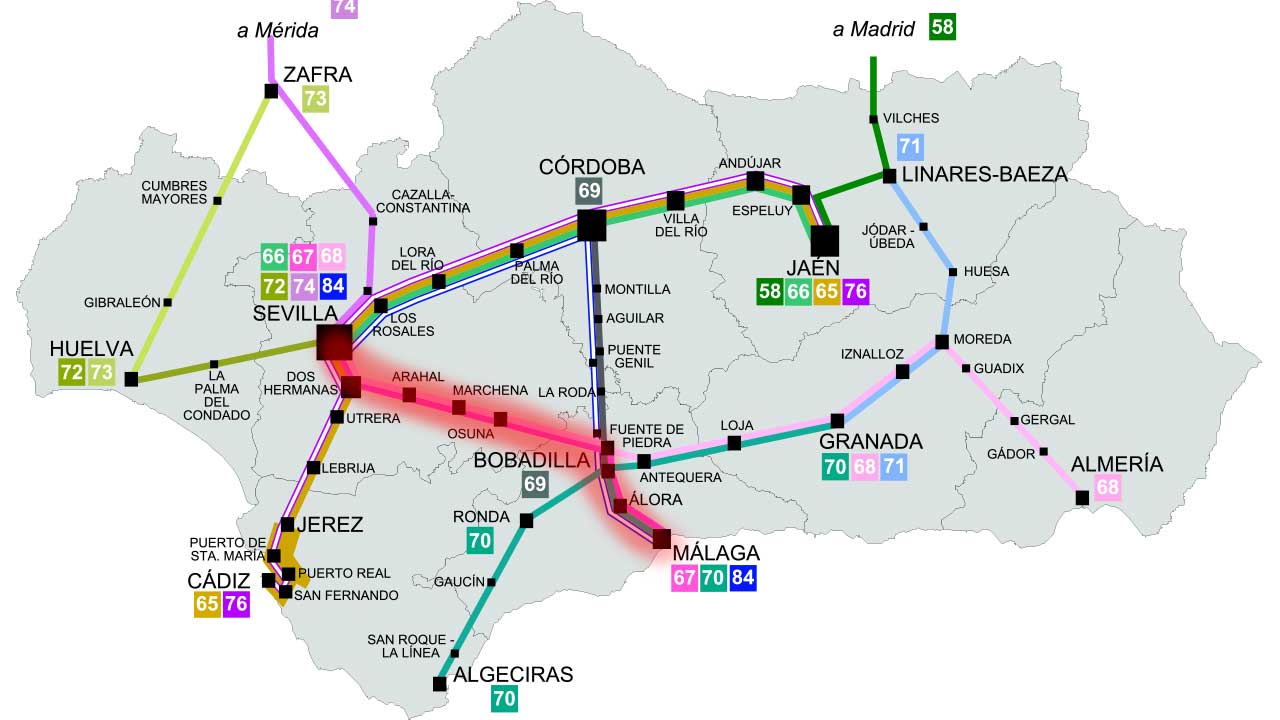 Renfe recupera la conexión Málaga Sevilla tras días de caos ferroviario en Andalucía