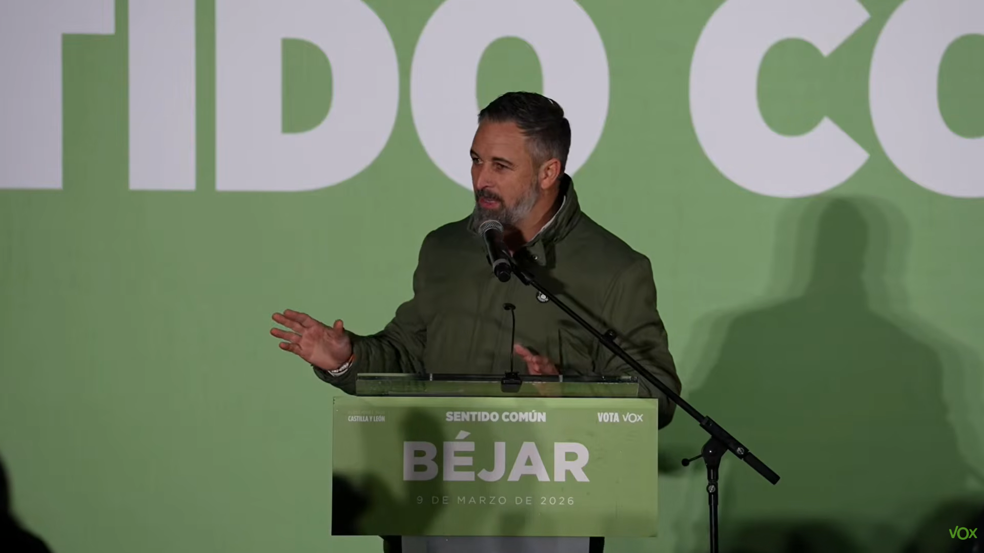 Santiago Abascal reitera que existe una «alternativa basada en patriotismo y sentido común»