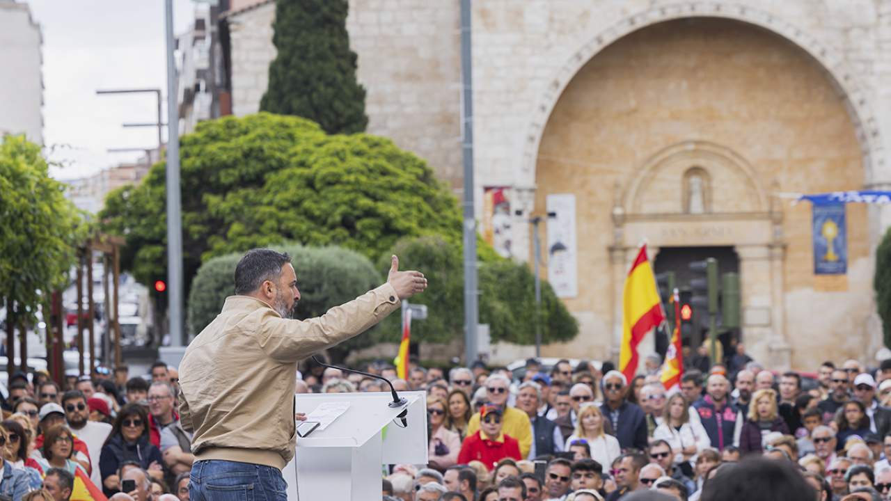 Abascal en un mitin en Guadalajara/VOX