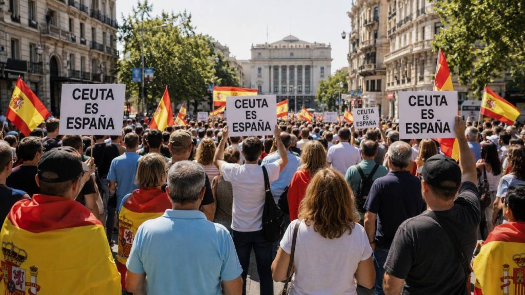El pueblo ceutí continúa con las protestas ante la Delegación reclamando medidas para recuperar la normalidad