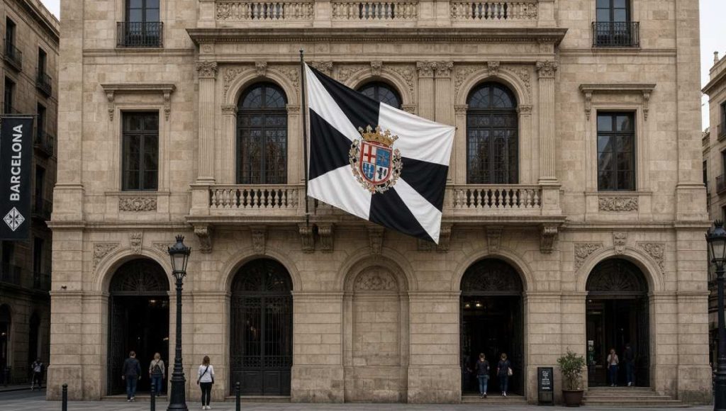 Barcelona expedienta a VOX por exhibir una bandera de Ceuta desde el balcón municipal