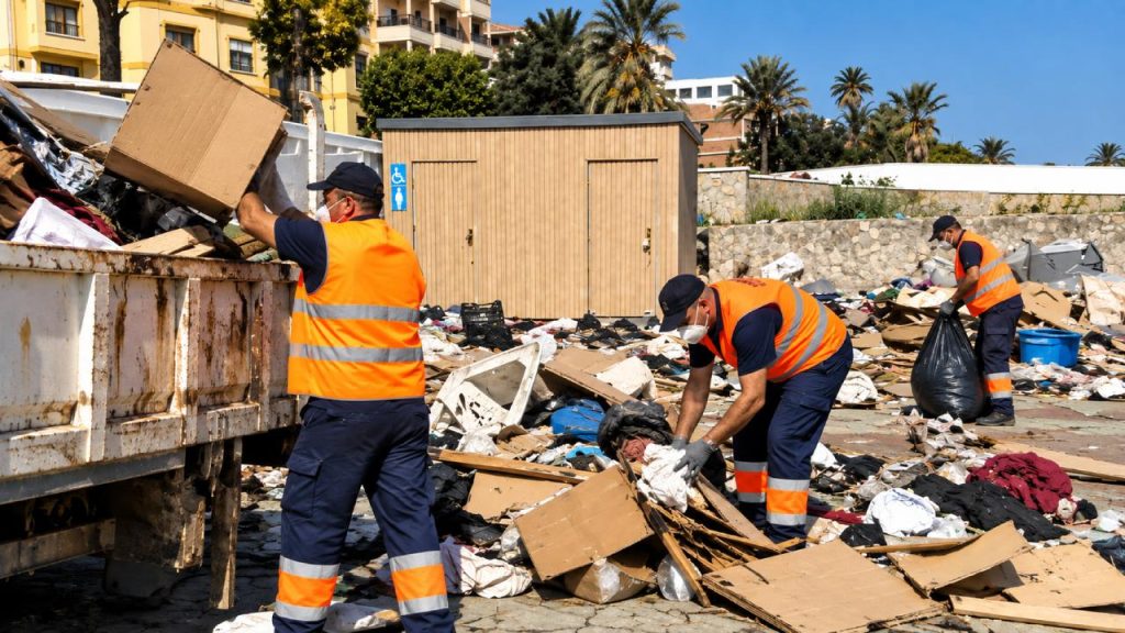 Ceuta retira seis toneladas de basura después del desalojo de inmigrantes junto a la desaladora